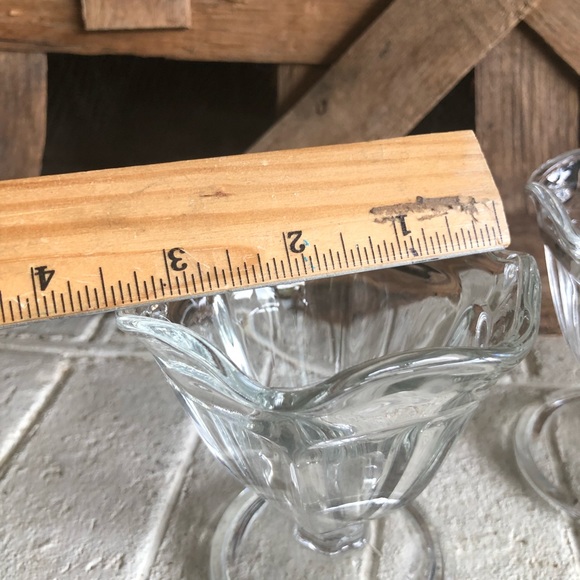 Medium/ small vintage clear glass sundae cups soda fountain style (#33) - Picture 5 of 5